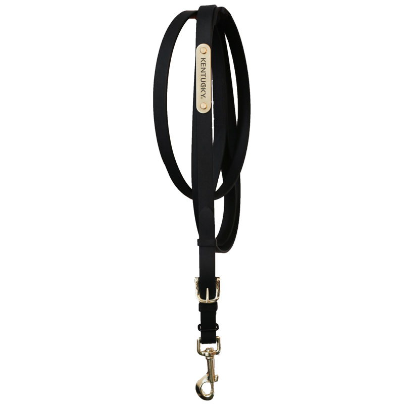 Halter en cuir Presentation Artificial Noir
