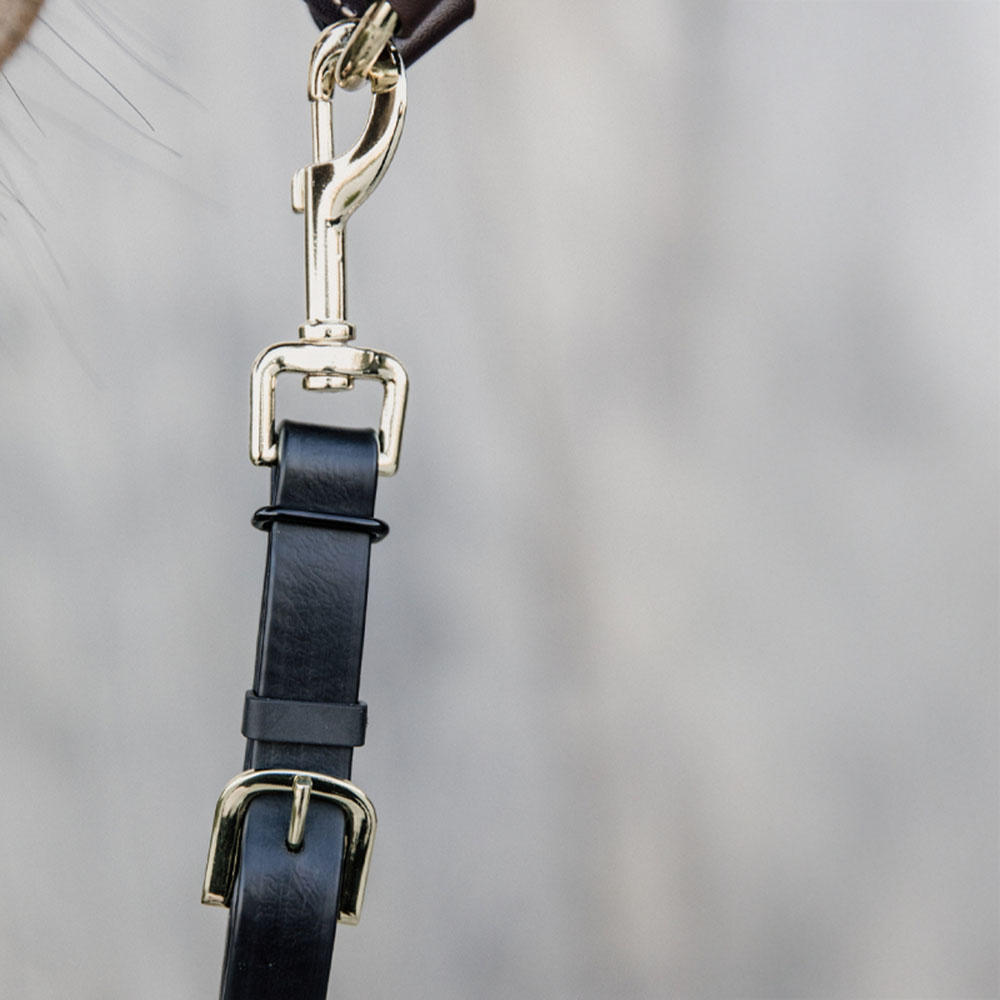 Halter en cuir Presentation Artificial Noir