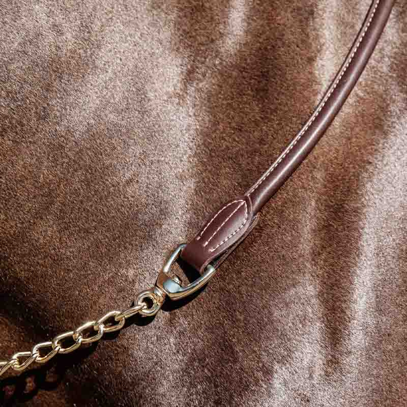 Halter à chaîne Artificial Leather Marron