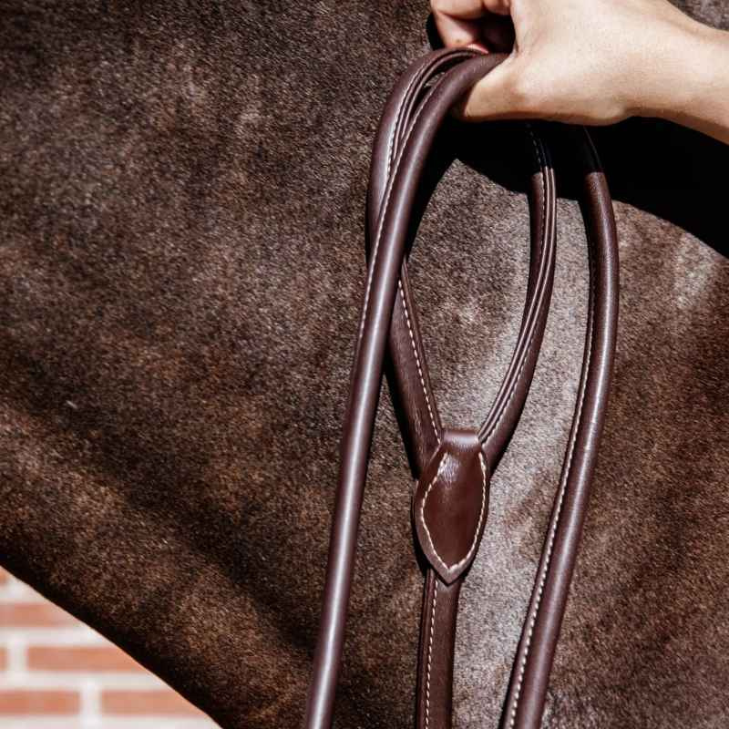 Longe avec Chaîne Artificial Leather Marron