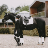 Tapis de selle de dressage Perles Blanc Tapis de selle de dressage Perles Blanc