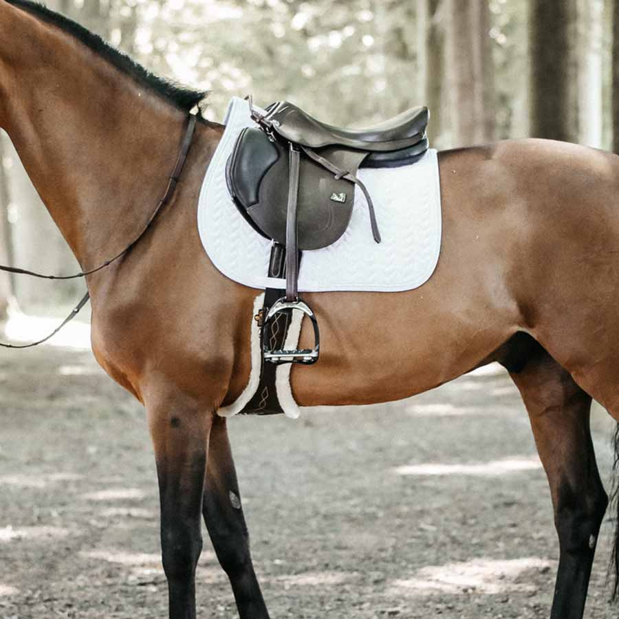 Tapis de selle Fishbone Blanc