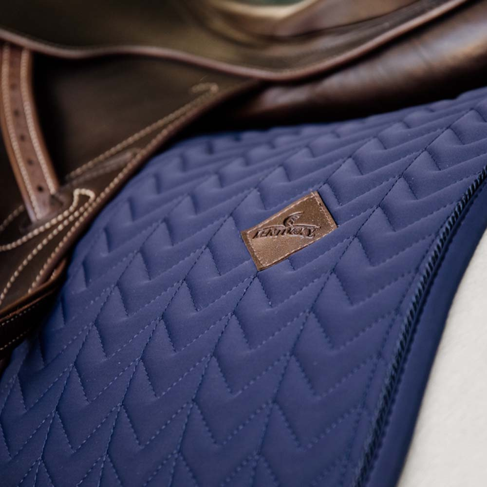 Tapis de selle dressage Fishbone Bleu Marine