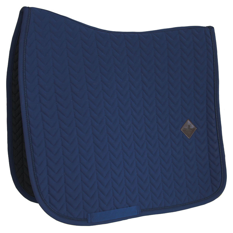Tapis de selle dressage Fishbone Bleu Marine