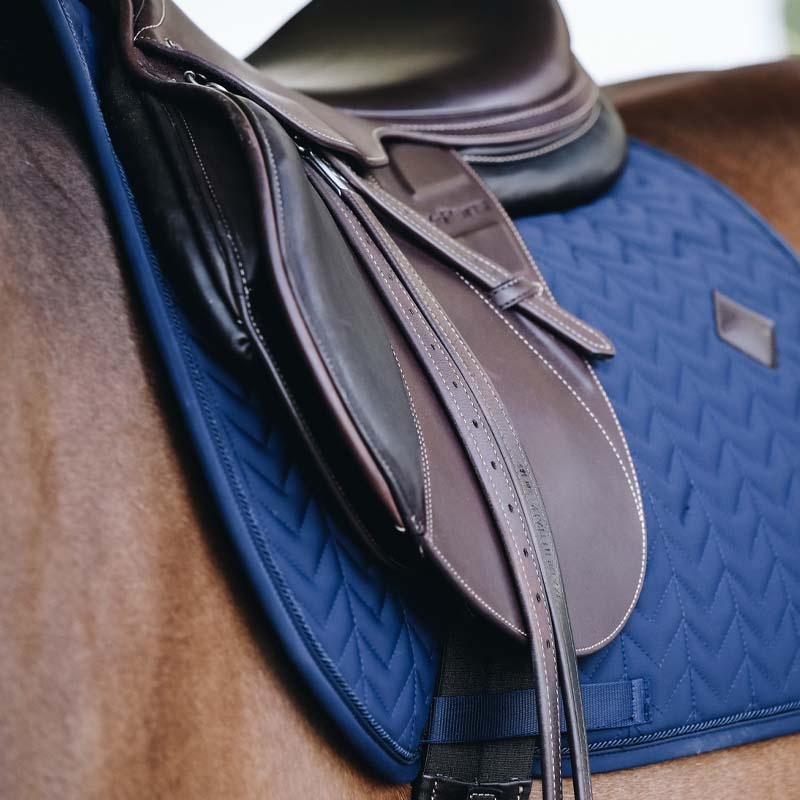Tapis de selle Fishbone Bleu Marine