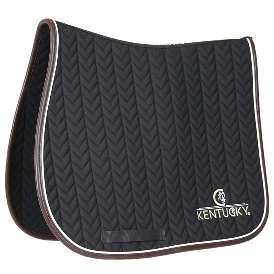 Tapis de selle Leather Fishbone Noir