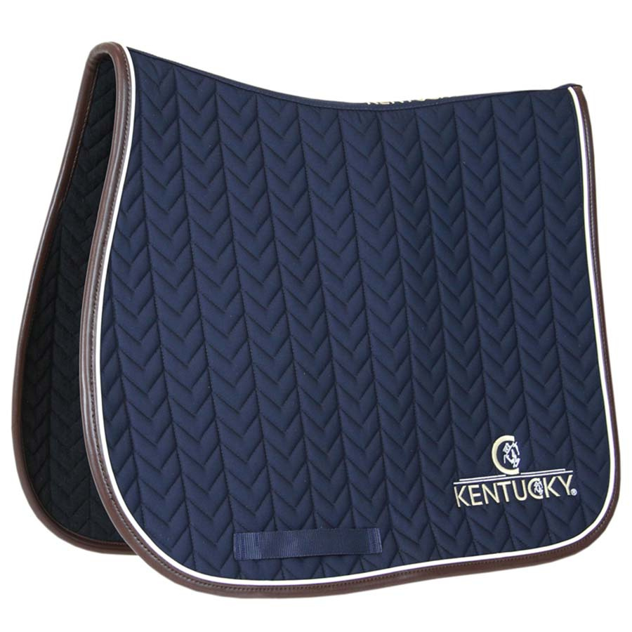 Tapis de selle Leather Fishbone Bleu Marine