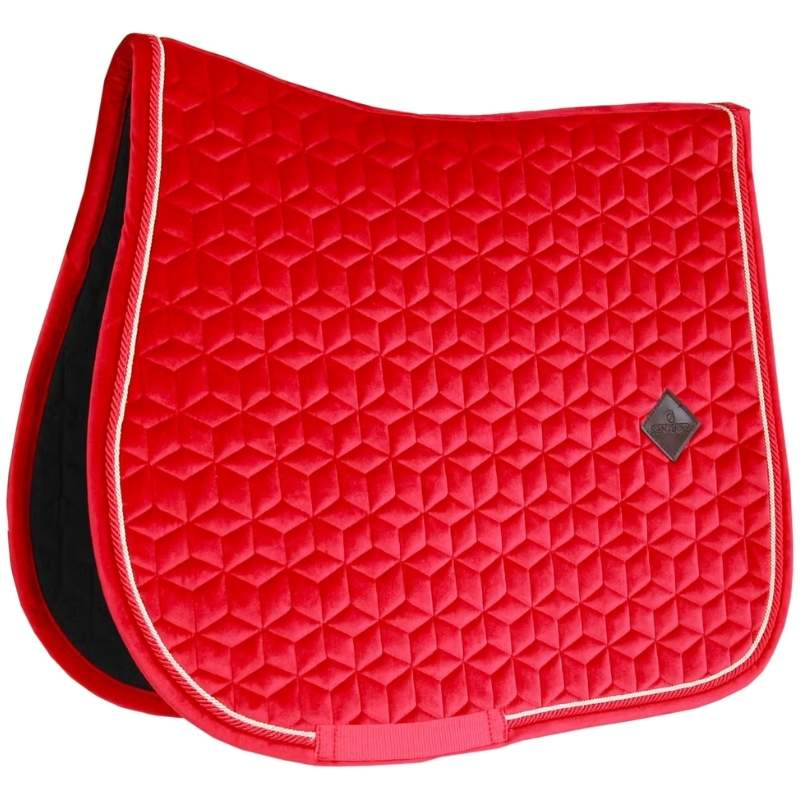 Tapis de selle mixte Velvet rouge