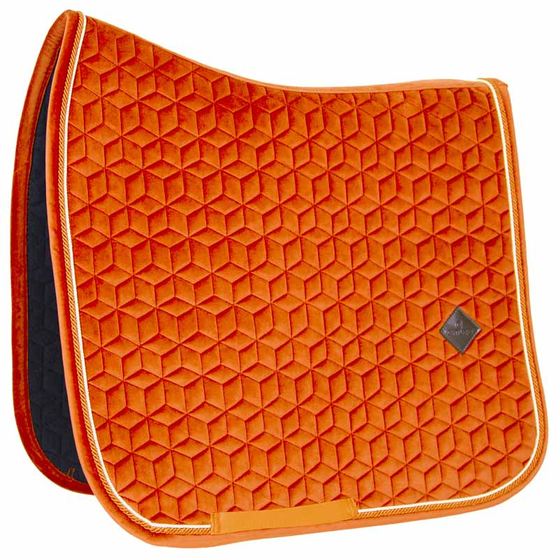 Tapis de selle dressage Velvet Orange