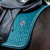 Tapis de selle de dressage Velvet Vert émeraude Tapis de selle de dressage Velvet Vert émeraude