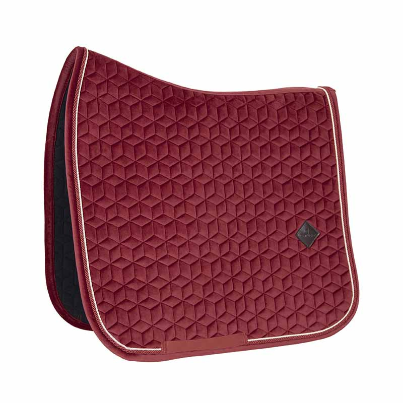 Tapis de selle de dressage Velvet Rouge vineux