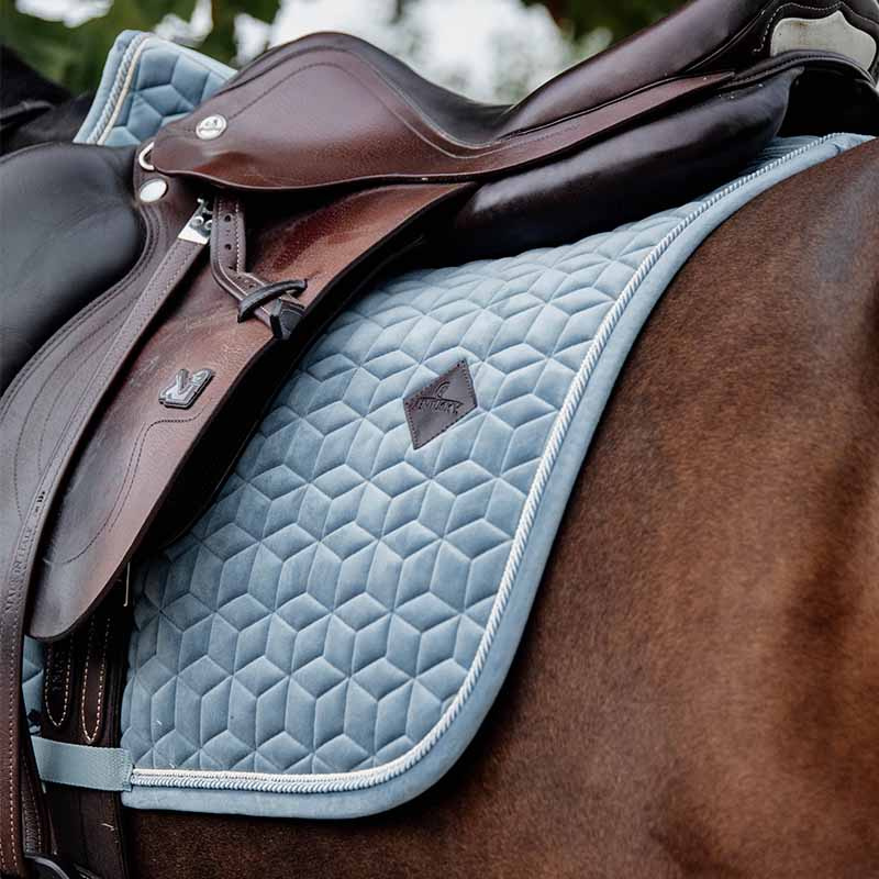 Tapis de selle Velours Bleu clair  