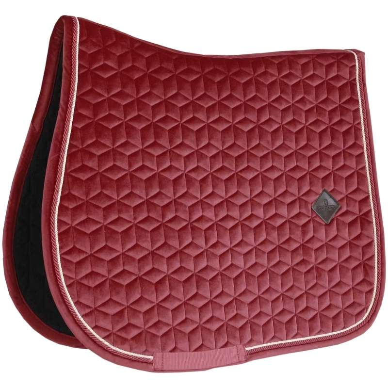 Tapis de selle Velours Rouge vineux  