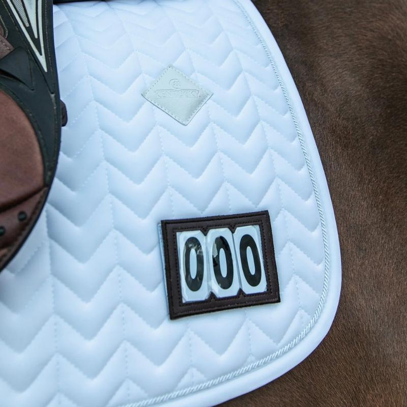 Tapis de selle Fishbone Competition Blanc