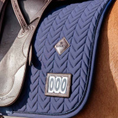Tapis de selle dressage Fishbone Competition Bleu Marine Tapis de selle dressage Fishbone Competition Bleu Marine