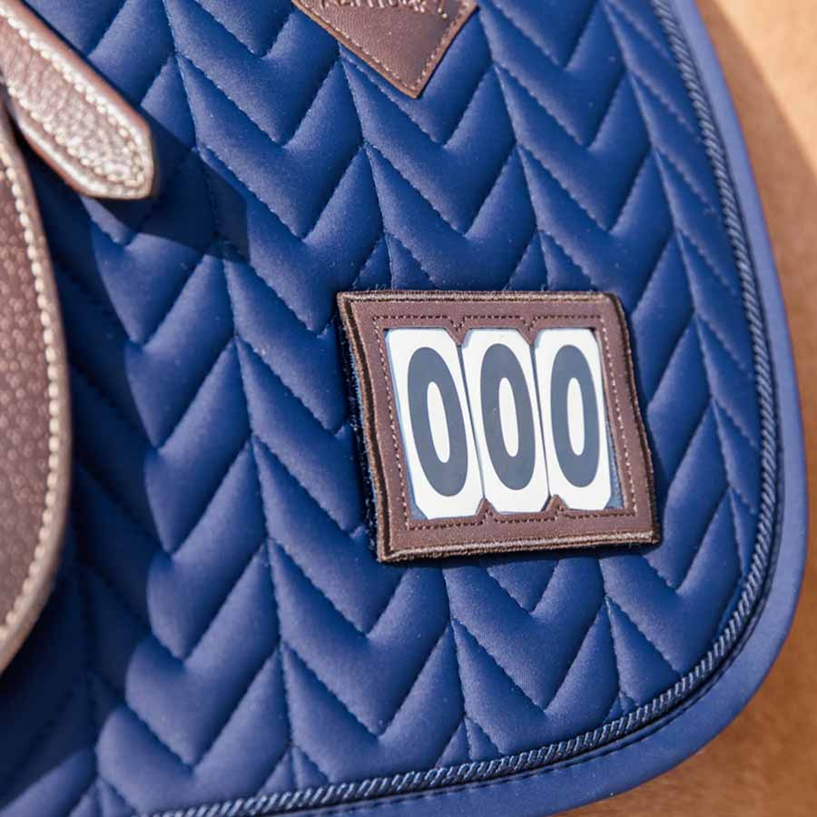 Tapis de selle dressage Fishbone Competition Bleu Marine