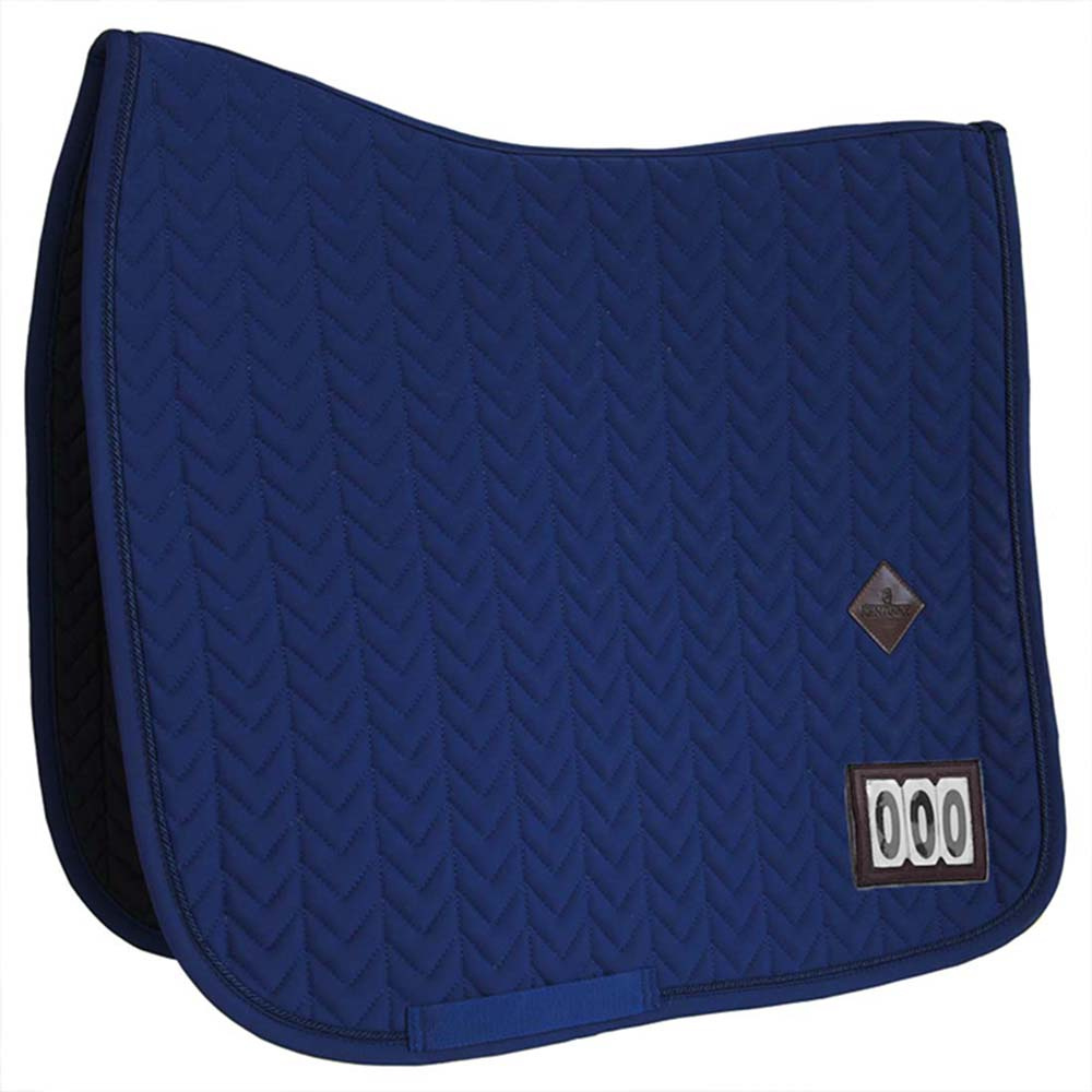 Tapis de selle dressage Fishbone Competition Bleu Marine