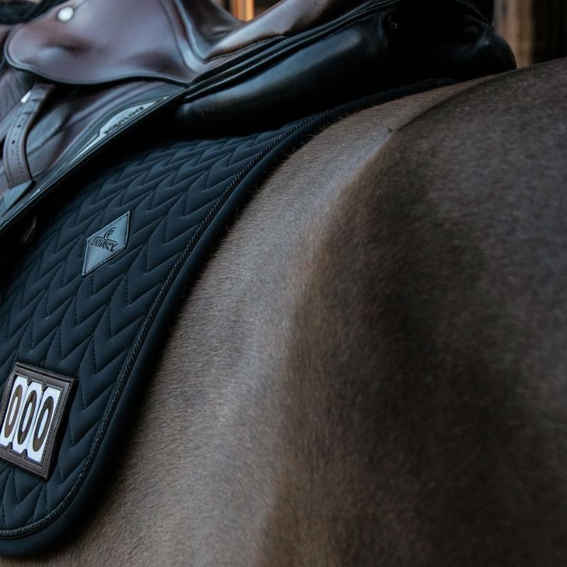 Tapis de selle Fishbone Competition Noir