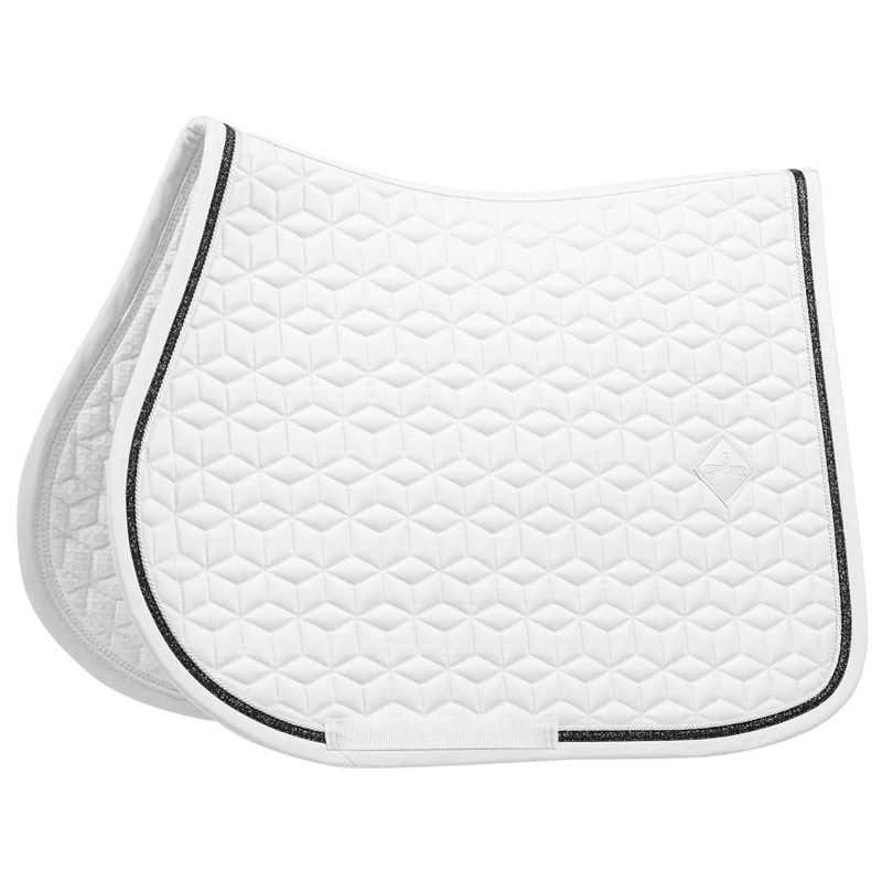 Tapis de selle Glitter Rope Blanc/Noir