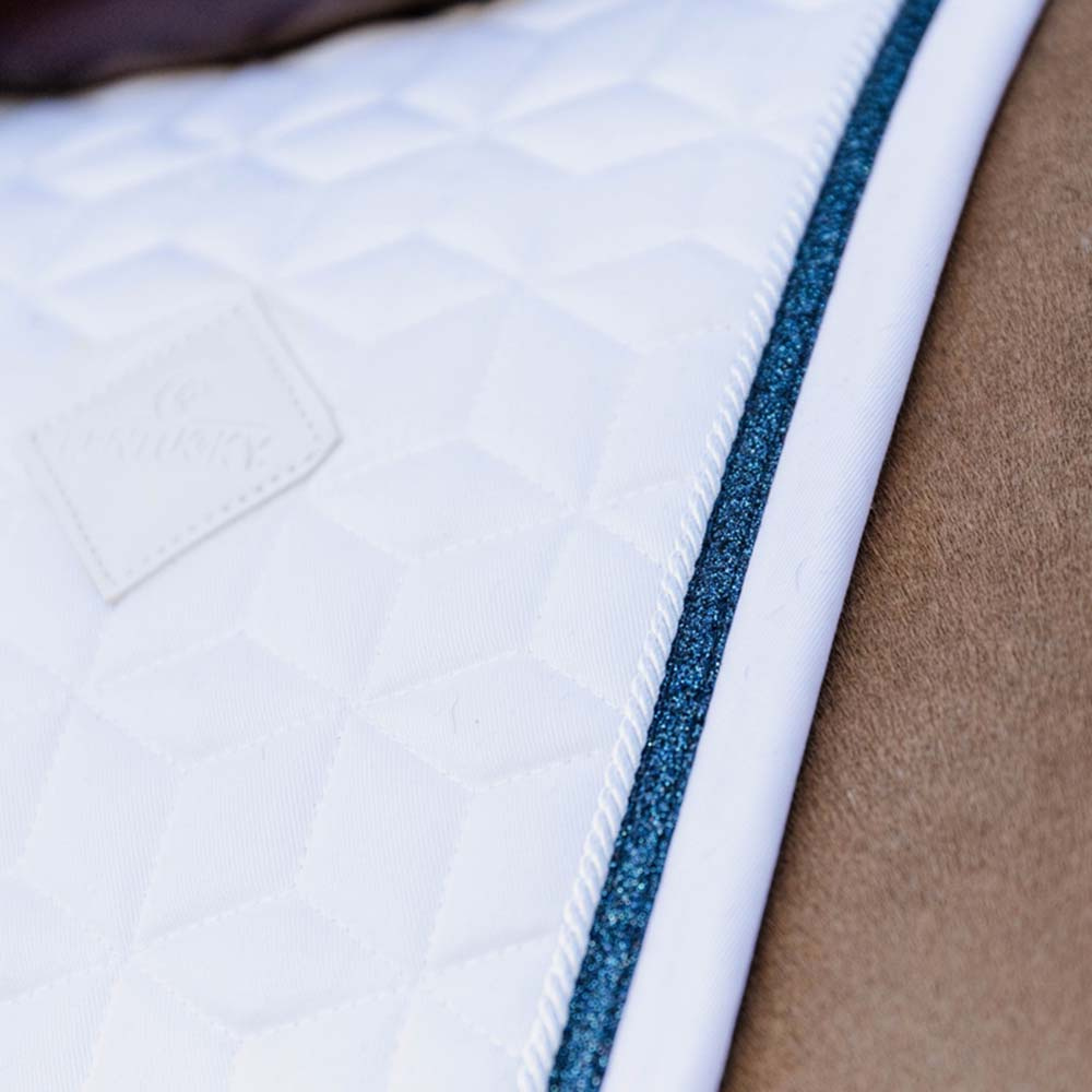 Tapis de selle Glitter Rope Blanc/Marine