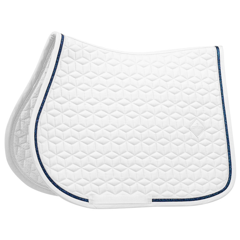 Tapis de selle Glitter Rope Blanc/Marine
