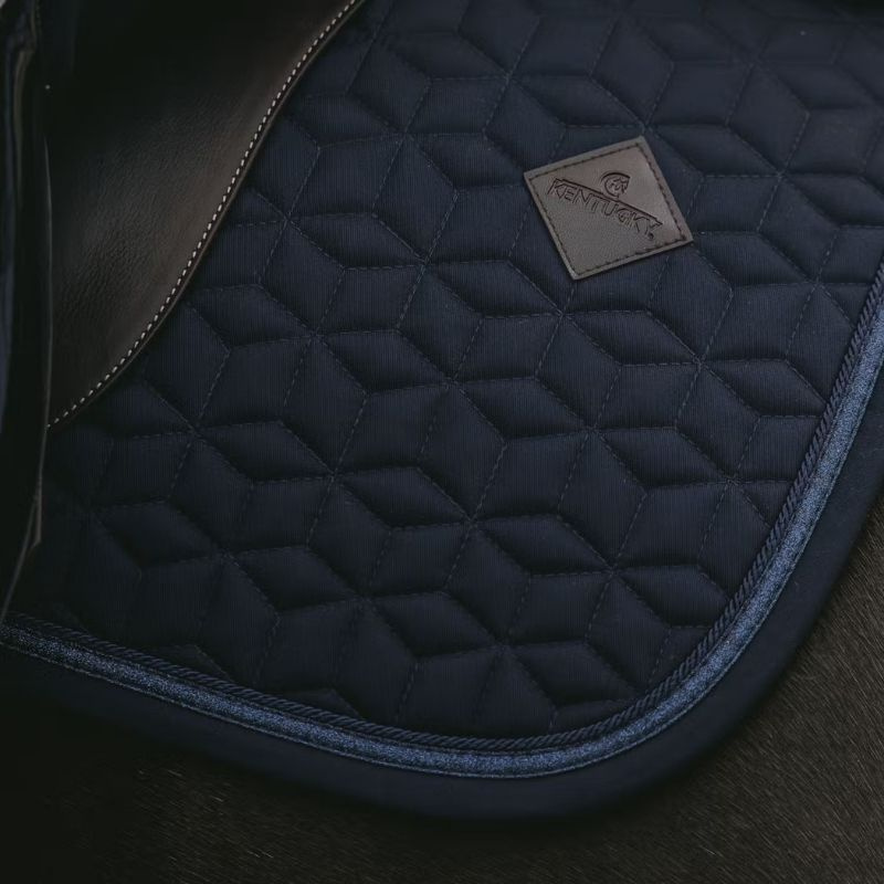 Tapis de selle de dressage à Paillettes Rope Bleu Marine