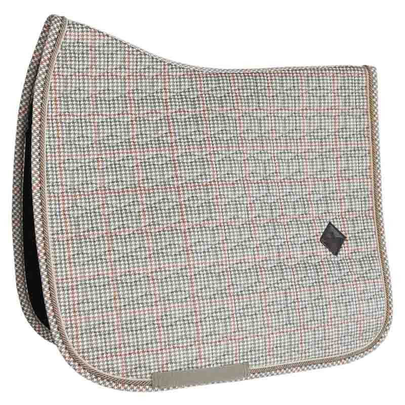 Tapis de selle dressage Pied-de-Poule Beige