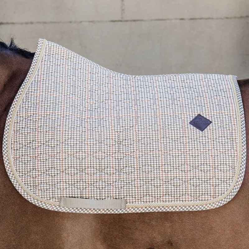Tapis de selle Pied-de-Poule Beige