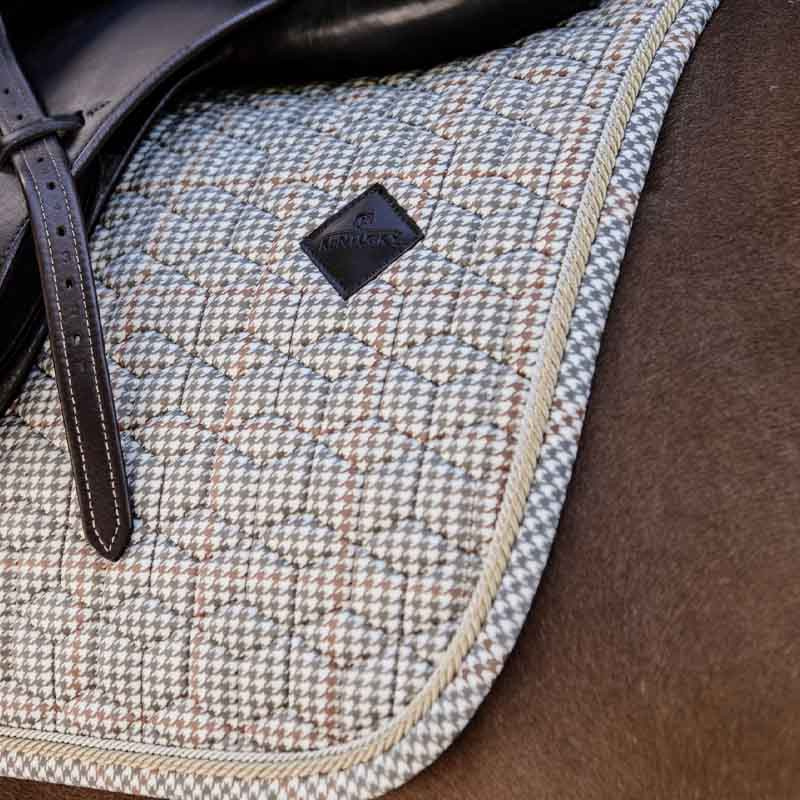 Tapis de selle Pied-de-Poule Beige