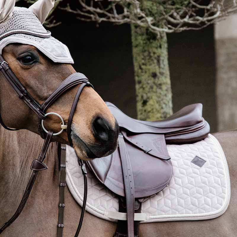Tapis de selle de dressage Basic Velours Beige