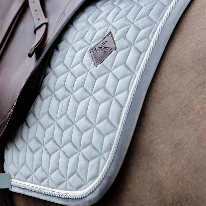 Tapis de selle Basique Velours Gris