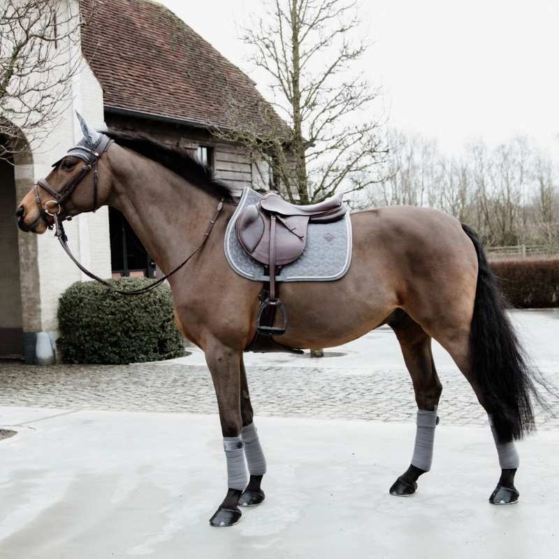 Tapis de selle Basique Velours Gris