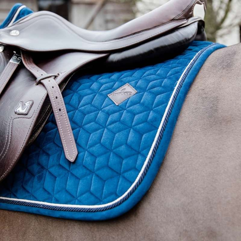 Tapis de selle Basique Velours Bleu Marine