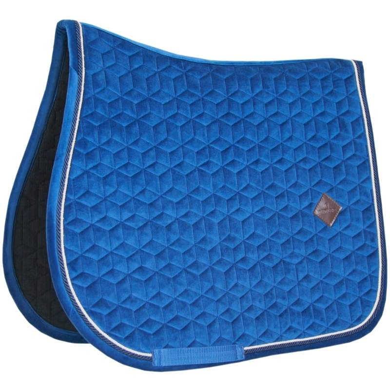 Tapis de selle Basique Velours Bleu Marine
