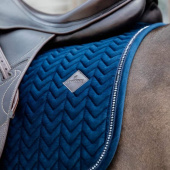 Tapis de selle de dressage Velvet Perles Bleu Marine Tapis de selle de dressage Velvet Perles Bleu Marine