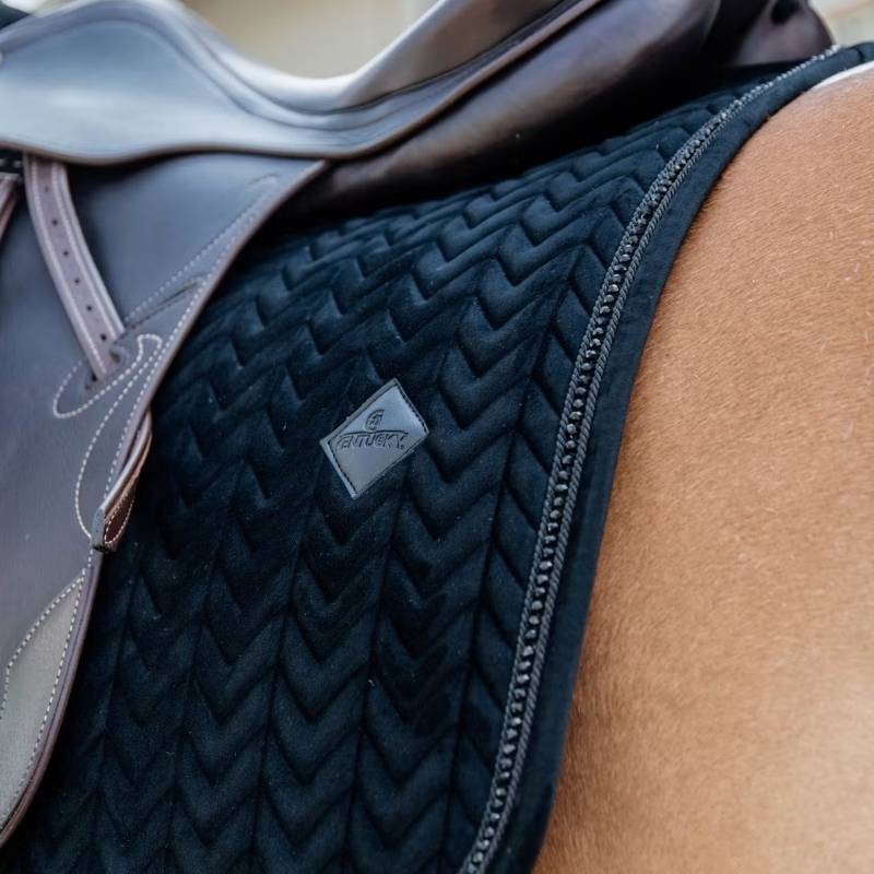 Tapis de selle de dressage Velvet Perles Noir