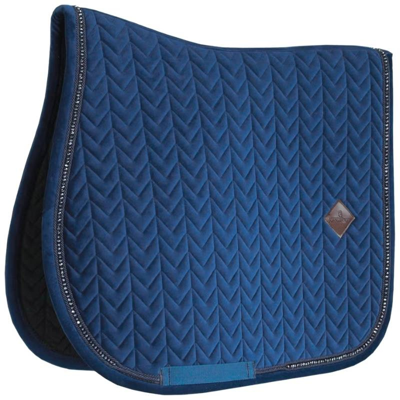 Tapis de selle Velours Perles Bleu Marine  