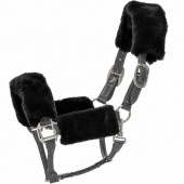 Ensemble peau de mouton pour licol Noir Ensemble peau de mouton pour licol Noir