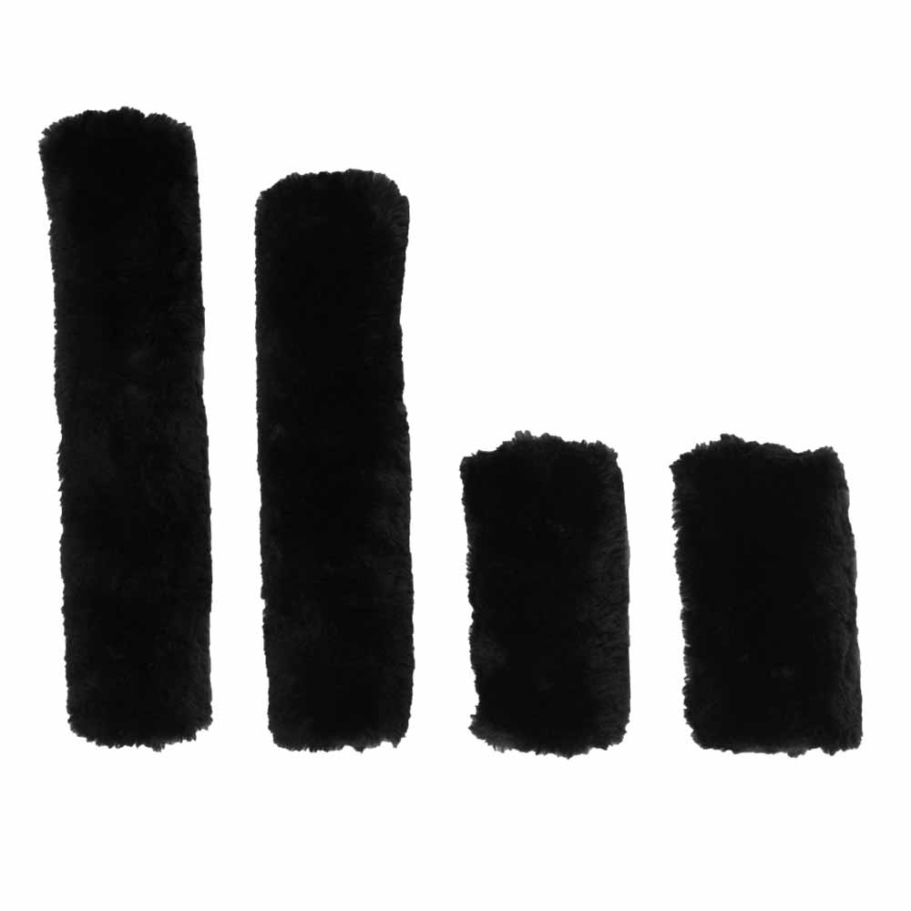 Ensemble peau de mouton pour licol Noir