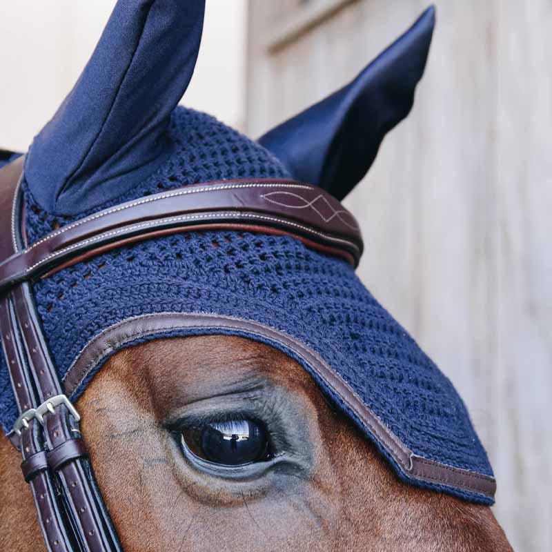 Bonnet Wellington Leather Bleu Marine