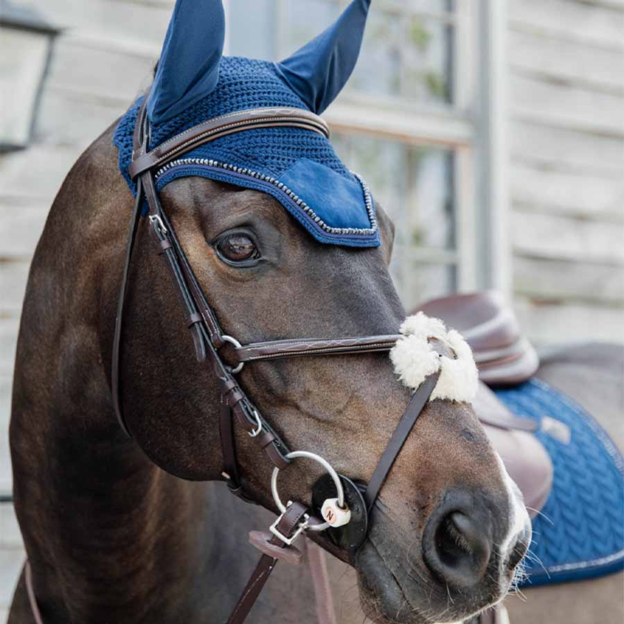 Bonnet Wellington Velours Bleu Marine