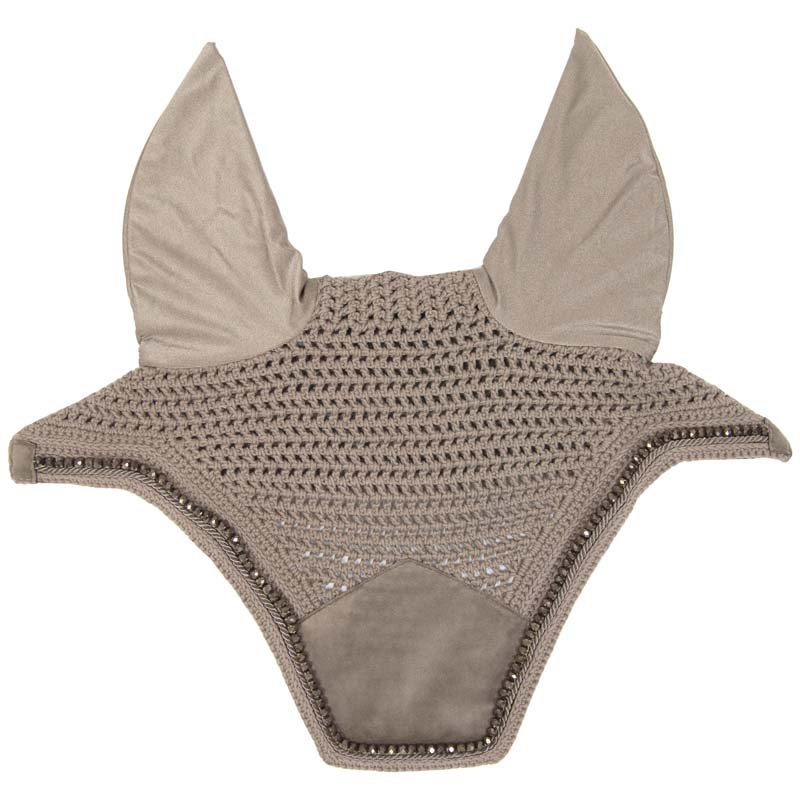 Bonnet Wellington Velours Perles Beige