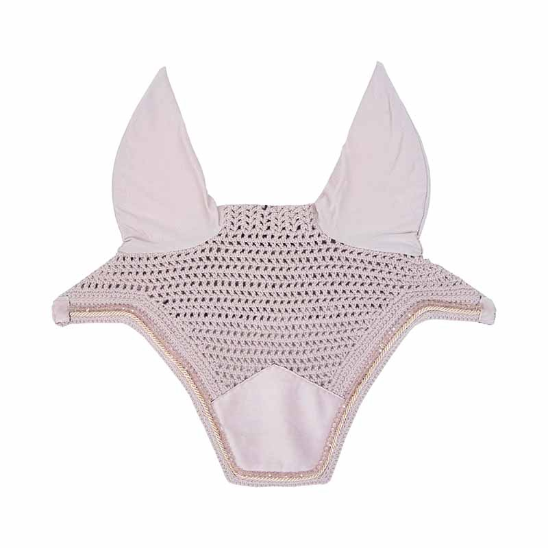 Bonnet Wellington Velours Perles Rose
