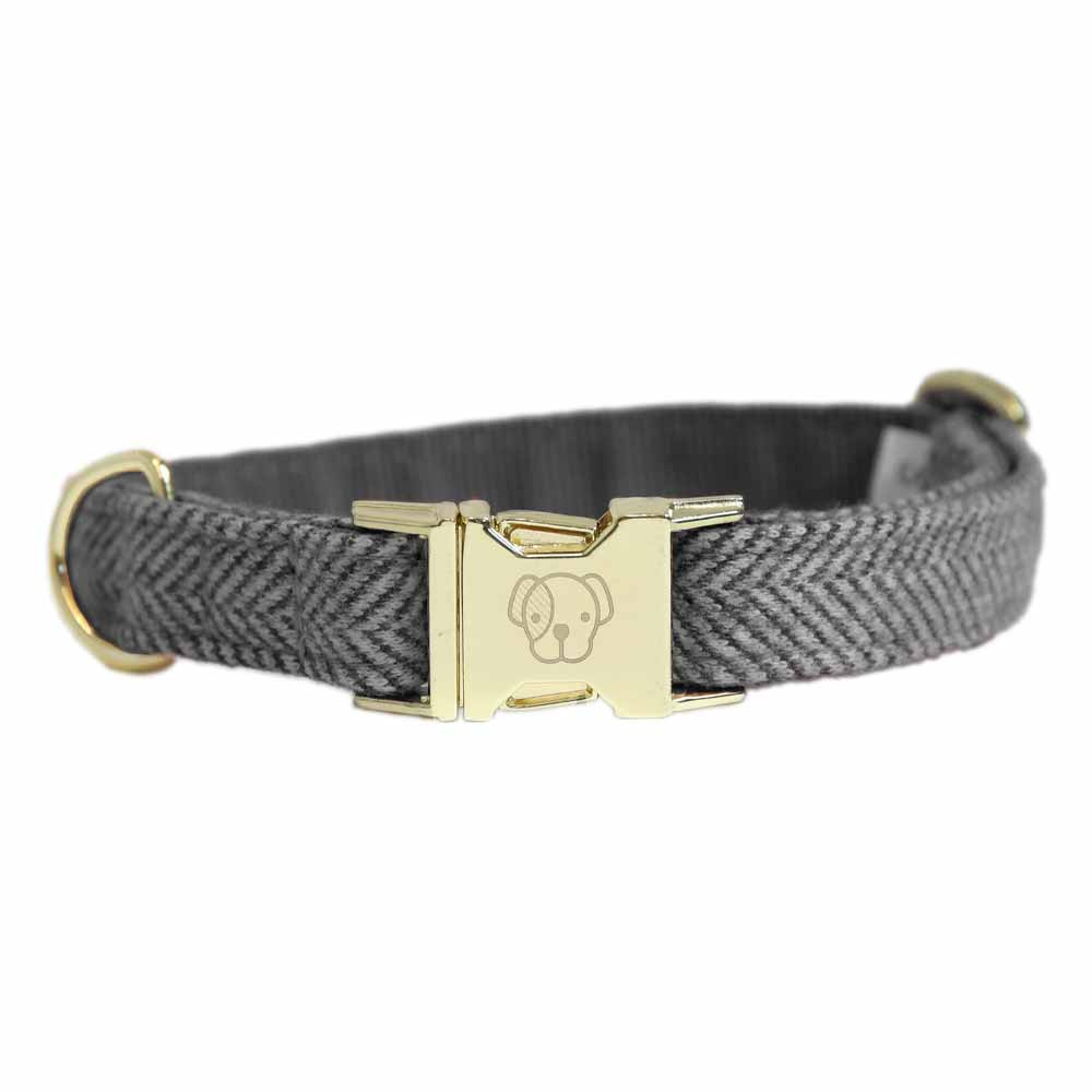Collier pour chien en Laine Gris 