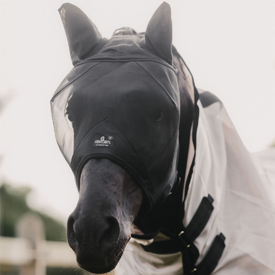 Masque Anti-Mouches Classic avec Oreilles Noir