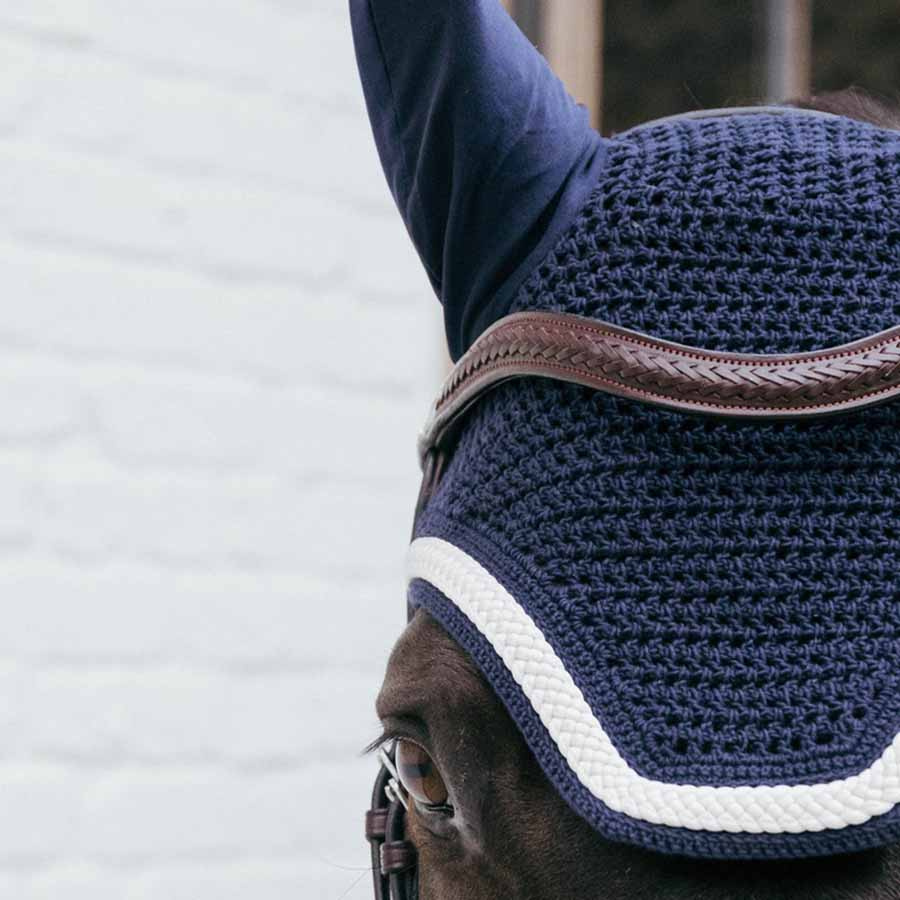 Bonnet Wellington Plaited Cord Bleu Marine