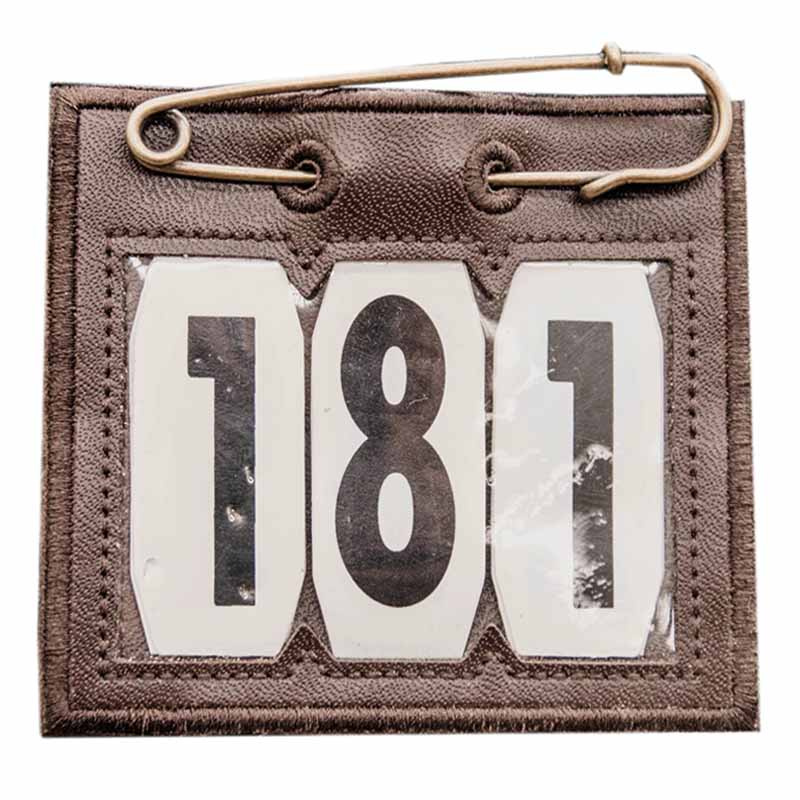 Étiquette numérotée PVC Safety Pin Marron