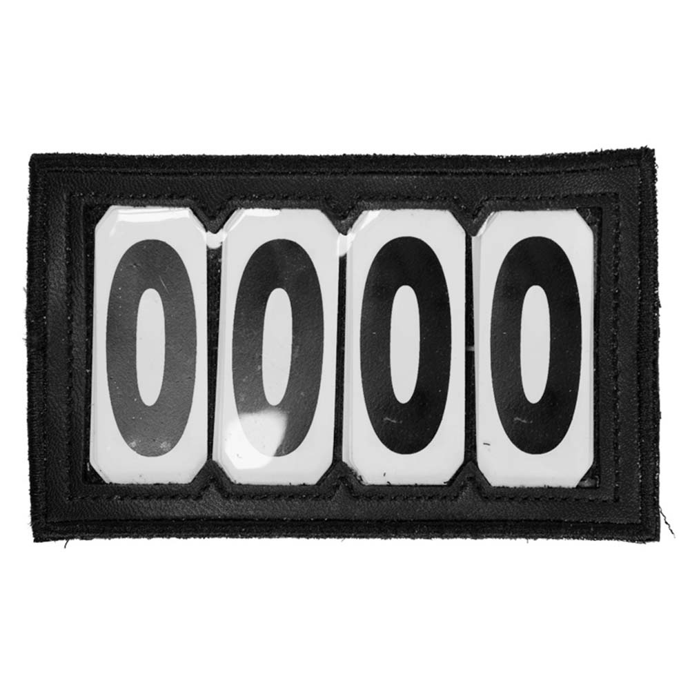 Étiquette numérotée PVC Velcro 4 Numbers Noir