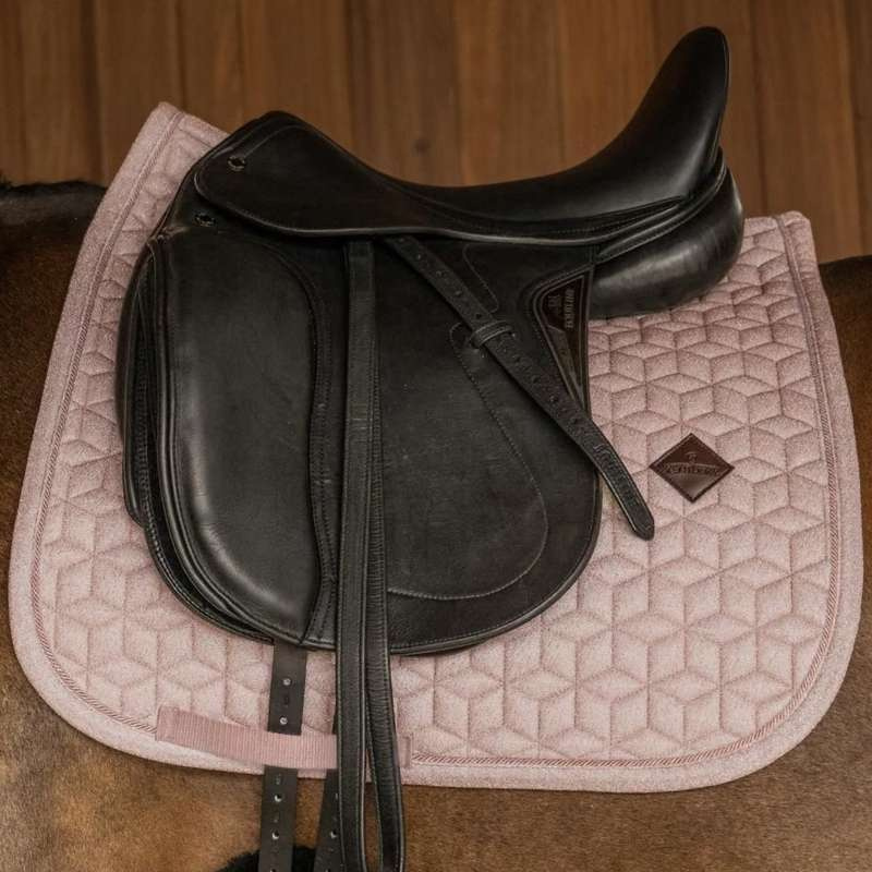 Tapis de selle dressage Full Sparkling Vieux Rose