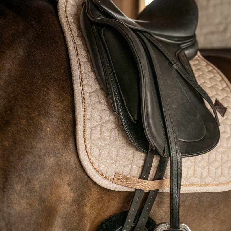 Tapis de selle dressage Full Sparkling Beige